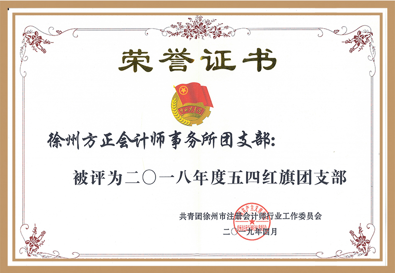 江蘇省注冊會計師行業2018年度“五四紅旗團支部”